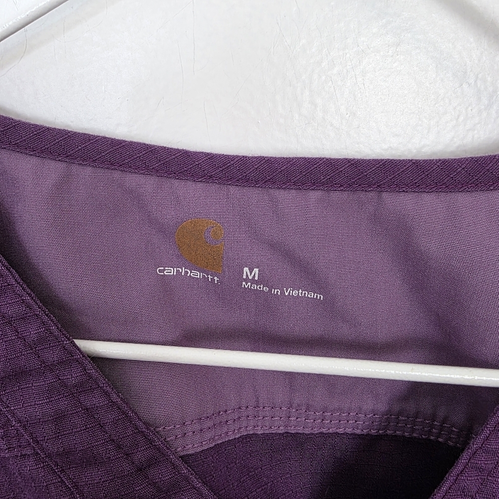 Carhartt Purple Work Doctor Nurse Basic Scrub Top Shirt Size Medium‎ - Picture 3 of 6